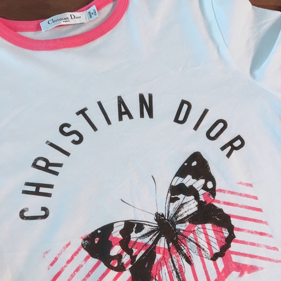 100% Authentic Chrisitan Dior Butterfly Crew Nexk T shirt 22SS - Picture 9 of 9